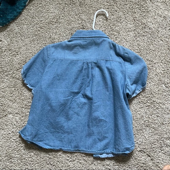 Brandy Melville BM Denim Crop Top Shirt - Picture 4 of 5